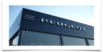 Puegeot. Panel Alucobond